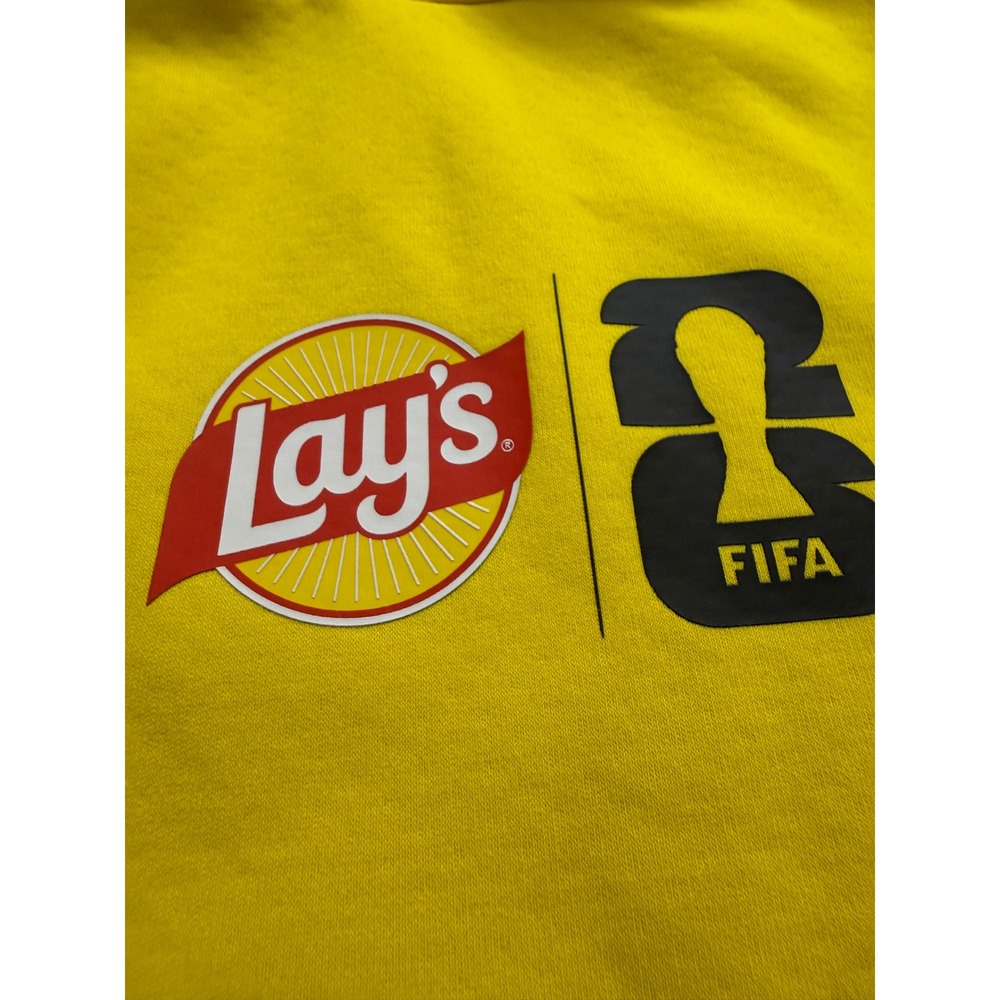 Adidas FIFA World Cup 2026 Lays Track Hoodie Yellow Mens Medium KZ0629 New - Picture 4 of 9